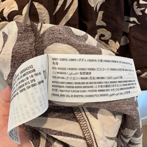 Abercrombie & Fitch Brown, Tan, & Cream Side Cutout Maxi Dress with Pockets XL - Picture 5 of 7